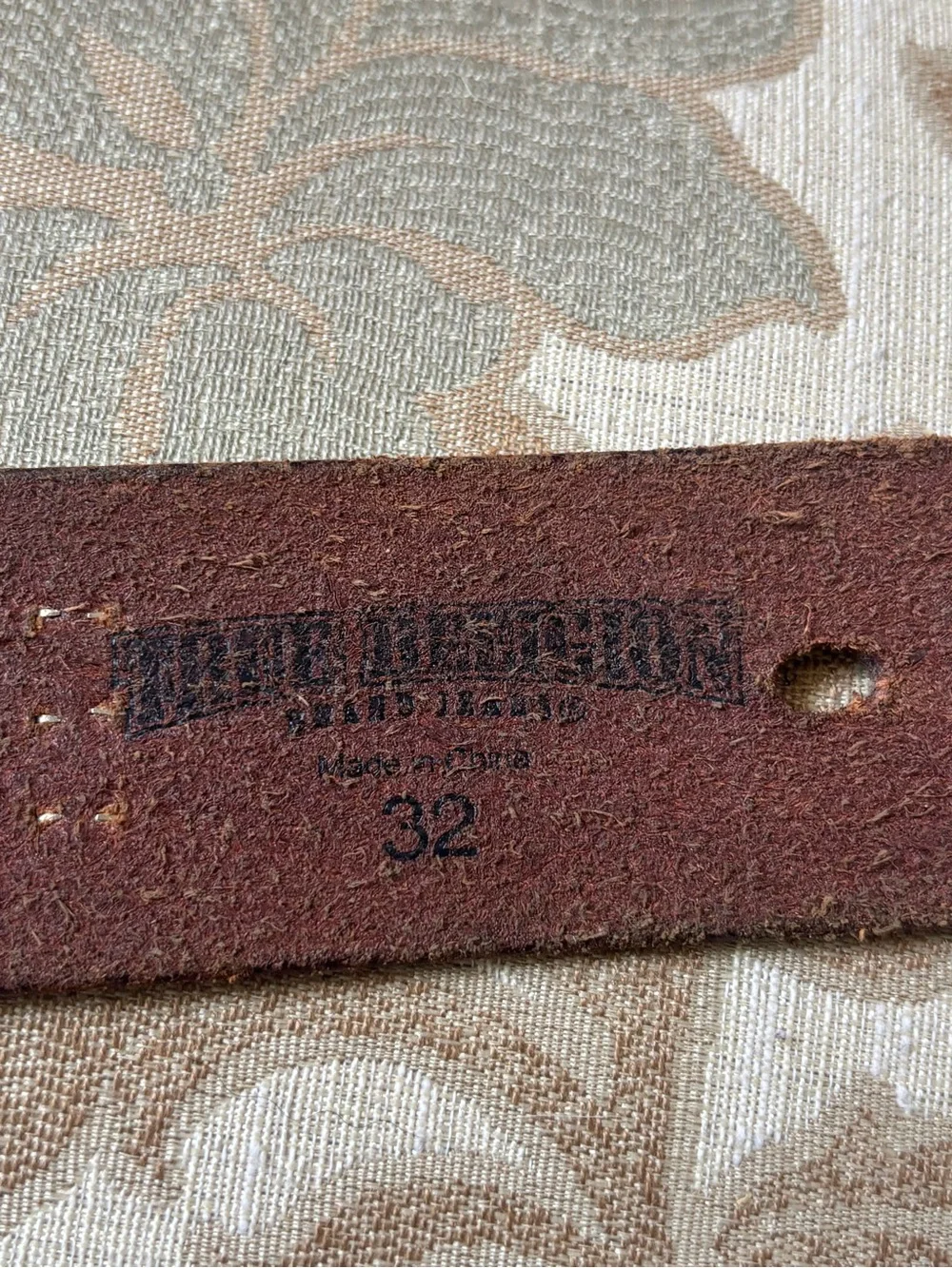 Vintage True Religion Leather Belt, size 32